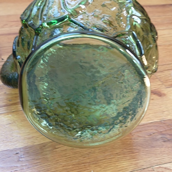 Vintage Green Glass Flower Vase Anchor Hocking - Picture 9 of 12